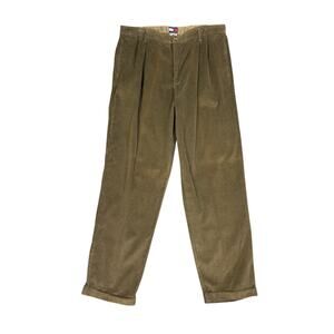 NWT Vintage Tommy Hilfiger Pleated Cuffed Corduroy Pants Men’s 38x34 Dead Stock